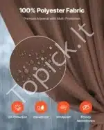 Rudos spalvos 4 dalių pavėsinės šoninės užuolaidos 281 × 341 × 214 cm - Image 3