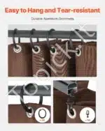 Rudos spalvos 4 šių pavėsinės užuolaidos 344 × 344 × 213 cm - Image 5