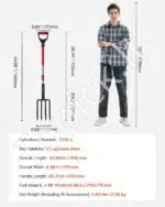 Šakės su stiklo pluošto kotu, 1150 mm, 4 dantys - Image 7