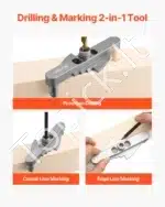 Savarankiškai centruojamas dūbelių gręžimo šablonas | 3 grąžtai, medienos apdirbimui - Image 8