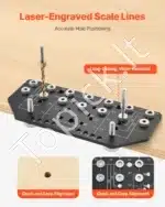 Savarankiškai centruojamas dūbelių ir vyriai gręžimo šablonas | Aliuminio lydinio, 2 grąžtai, 5 atstumai - Image 4