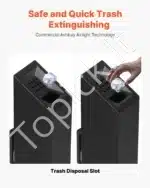 Sieninė peleninė, juoda 12,7 x 12,7 x 66 cm - Image 3