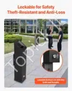 Sieninė peleninė, juoda 12,7 x 12,7 x 66 cm - Image 4