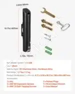 Sieninė peleninė, juoda, 89 x 48 x 12 cm - Image 5