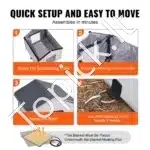 Šildomas katės namelis su stogeliu – 48 × 56 × 44 cm, pilka spalva - Image 7