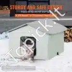 Šildomas katės  namelis su stogeliu – 48 × 56 × 44 cm, žalia spalva - Image 4