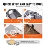 Šildomas katės namelis su stogeliu – 52 × 48 × 47 cm, ruda spalva - Image 6