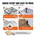 Šildomas katės namelis su stogeliu – 67 × 56 × 41 cm, žalia spalva - Image 6