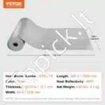 Šilumą atspindinti izoliacinė plėvelė radiatoriui 762 × 122 cm, 15,1 mm - Image 3