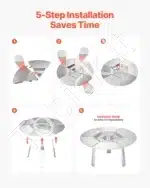 Šilumos skirstytuvas ugniakurui, 50,8 x 25,4 cm - Image 5