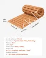 Sodui/kiemui/terasai Takelis Medinis Susukamas 368x43 cm - Image 7