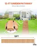 Sodui/kiemui/terasai Takelis Medinis Susukamas 368x43 cm - Image 2