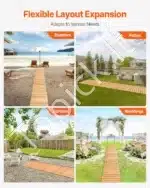 Sodui/kiemui/terasai Takelis Medinis Susukamas 368x43 cm - Image 6