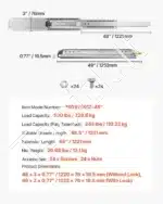 Stalčių bėgeliai, 1221 mm / 226 kg - Image 7