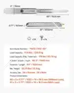 Stalčių bėgeliai, 1524 mm / 226.8 kg - Image 7
