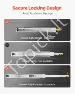 Stalčių bėgeliai, 400 mm / 113.4 kg - Image 3