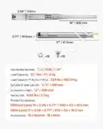 Stalčių bėgeliai, 400 mm / 113.4 kg - Image 7