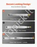 Stalčių bėgeliai, 500 mm / 113.4 kg - Image 3