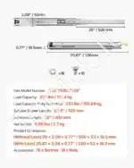 Stalčių bėgeliai, 500 mm / 113.4 kg - Image 7