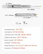 Stalčių bėgeliai, 508 mm / 226.8 kg - Image 7