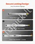 Stalčių bėgeliai, 900 mm / 113.4 kg - Image 3