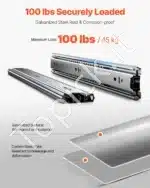 Stalčių bėgeliai su švelniu uždarymu, 10 porų, 45 cm / 45 kg - Image 4