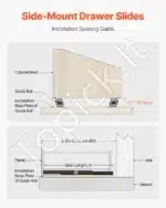 Stalčių ir spintelių bėgeliai, 40 cm / 117 kg - Image 8