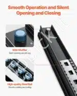 Stalčių ir spintelių bėgeliai, 40 cm / 117 kg - Image 6