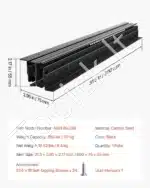 Stalčių ir spintelių bėgeliai, 80 cm / 117 kg - Image 4