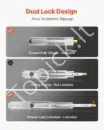 Stalčių ir spintelių bėgeliai, 965 mm / 226.8 kg - Image 3