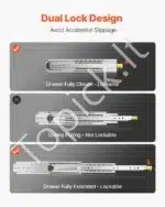 Stalčių ir spintelių bėgeliai su švelniu uždarymu, 96.5 cm / 226.8 kg - Image 3