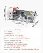 Stalinės Metalo Tekinimo Staklės 220x450 mm, 1250W - Image 7