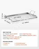 Standartinė grilio plokštė-keptuvė, 58,5 x 36,5 cm - Image 7