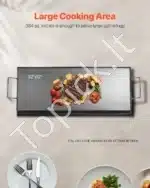 Standartinė grilio plokštė-keptuvė, 81,2 x 31 cm , juodos spalvos - Image 4