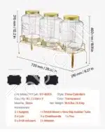 Stikliniai gėrimų dispenseriai - 3×8 l - Image 7
