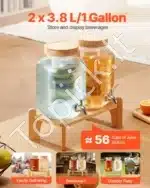 Stikliniai gėrimų dozatoriai 2×3,8 l - Image 2