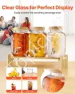 Stikliniai gėrimų dozatoriai 3×3,8 l - Image 4