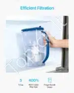 Stiklinis vandens filtravimo ąsotis, 1,4 L - Image 4