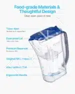 Stiklinis vandens filtravimo ąsotis, 1,4 L - Image 6