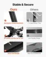 Stogo dviračio laikiklis su spyna – 508–737 mm ratams, juodas - Image 5