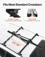 Stogo dviračio laikiklis su spyna – 508–737 mm ratams, juodas - Image 2