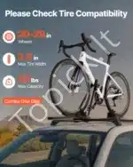 Stogo dviračio laikiklis su spyna – 508–737 mm ratams, juodas - Image 3