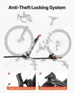 Stogo dviračio laikiklis su spyna – 508–737 mm ratams, juodas - Image 4