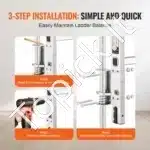 Stogo kopėčių kojų stabilizatorius, reguliuojamas, 249,5 kg talpa, 97×493 mm - Image 6