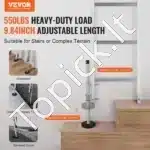 Stogo kopėčių kojų stabilizatorius, reguliuojamas, 249,5 kg talpa, 97×493 mm - Image 8