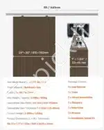 Stumdomų durų furnitūra, 1.44 m / 100 kg - Image 7