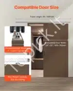 Stumdomų durų furnitūra, 1.44 m / 100 kg - Image 2