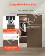 Stumdomų durų furnitūra, 1.75 m / 100 kg - Image 2