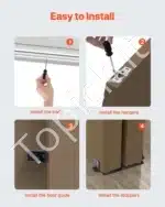 Stumdomų durų furnitūra, dvigubi bėgeliai, 1.52 m / 68 kg - Image 5