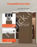 Stumdomų durų furnitūra, dvigubi bėgeliai, 1.83 m / 68 kg - Image 2